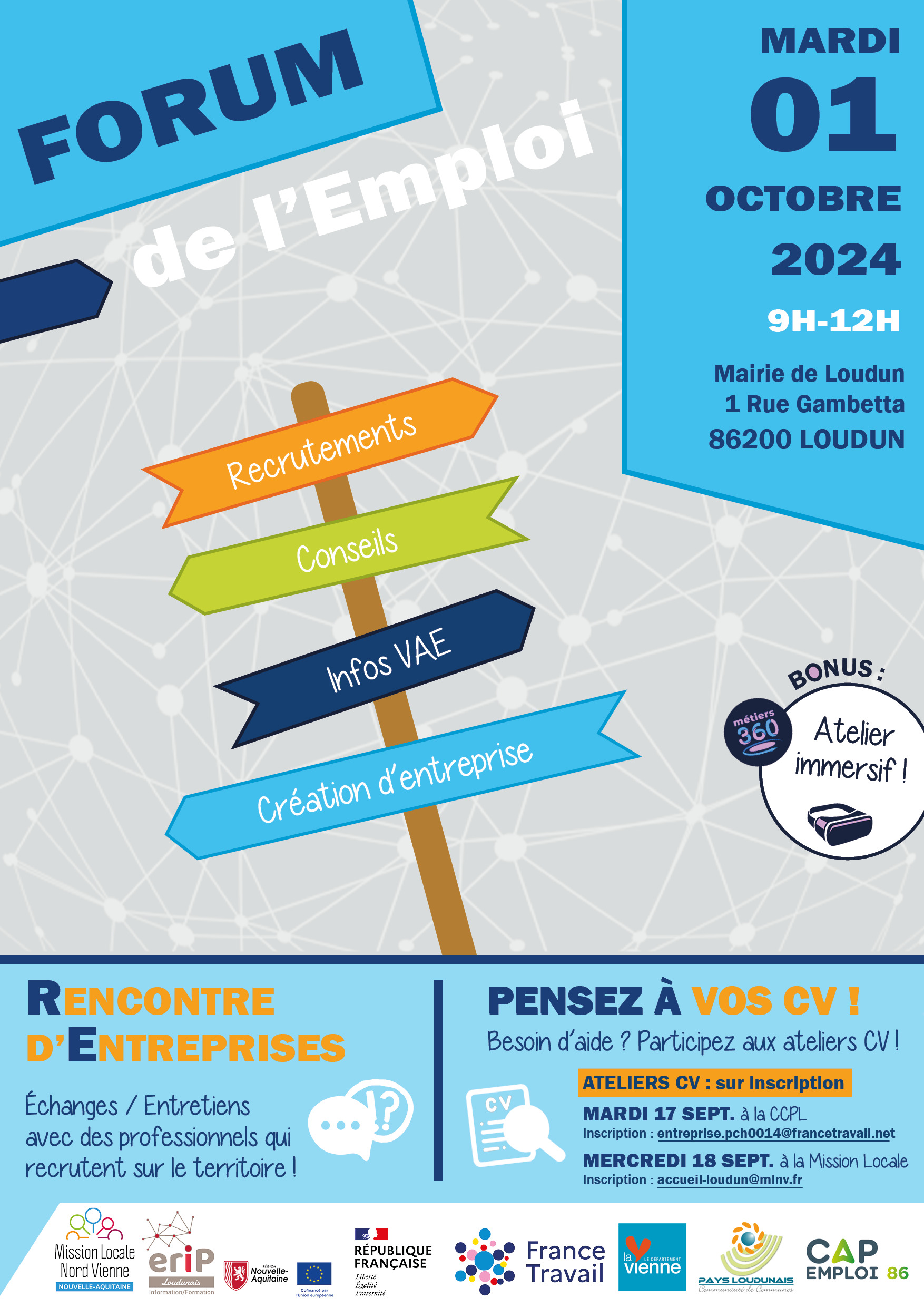 Forum de l’emploi – Loudun – 1 octobre 2024