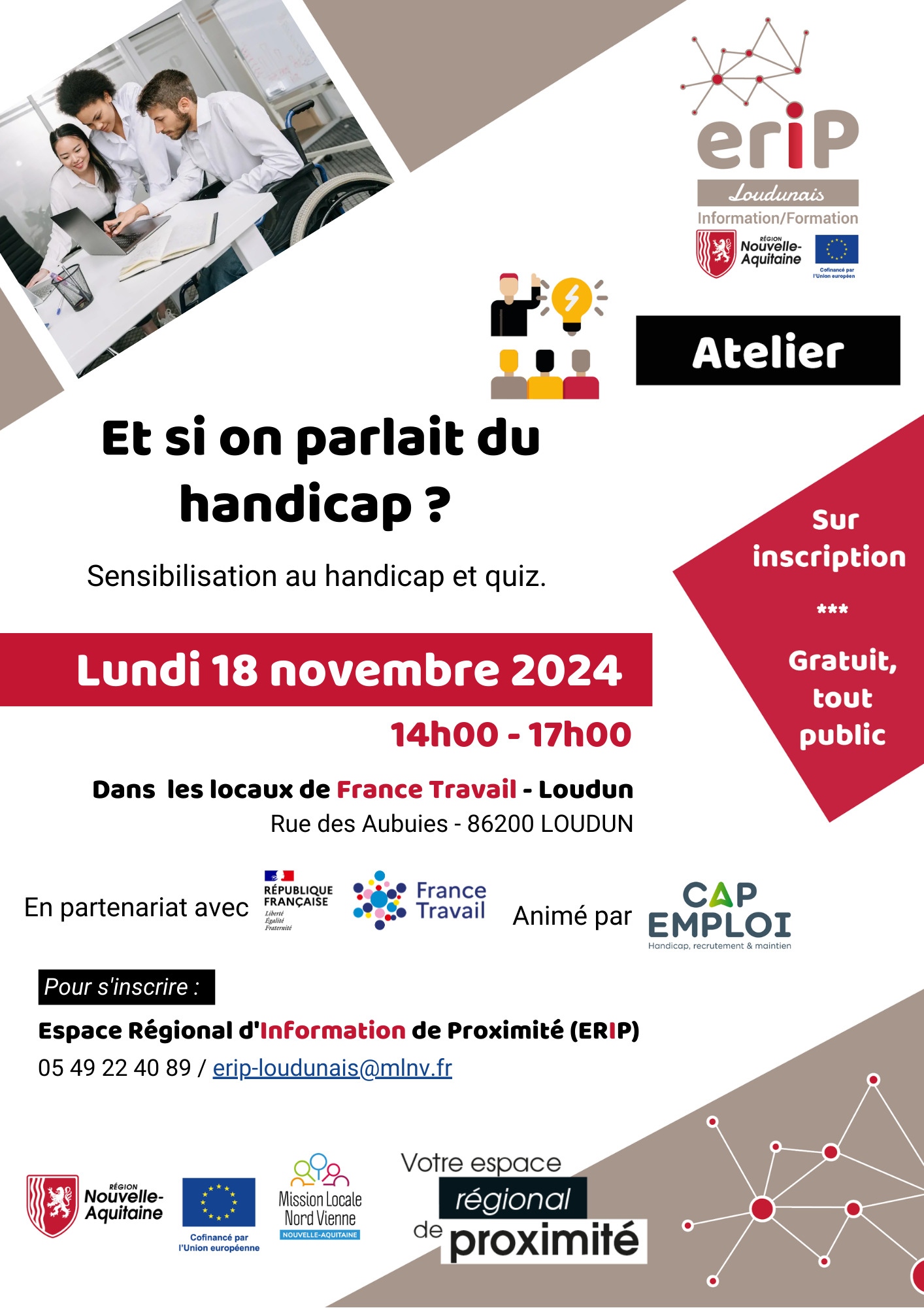 ERIP LOUDUNAIS : ATELIER ET SI ON PARLAIT DU HANDICAP ?