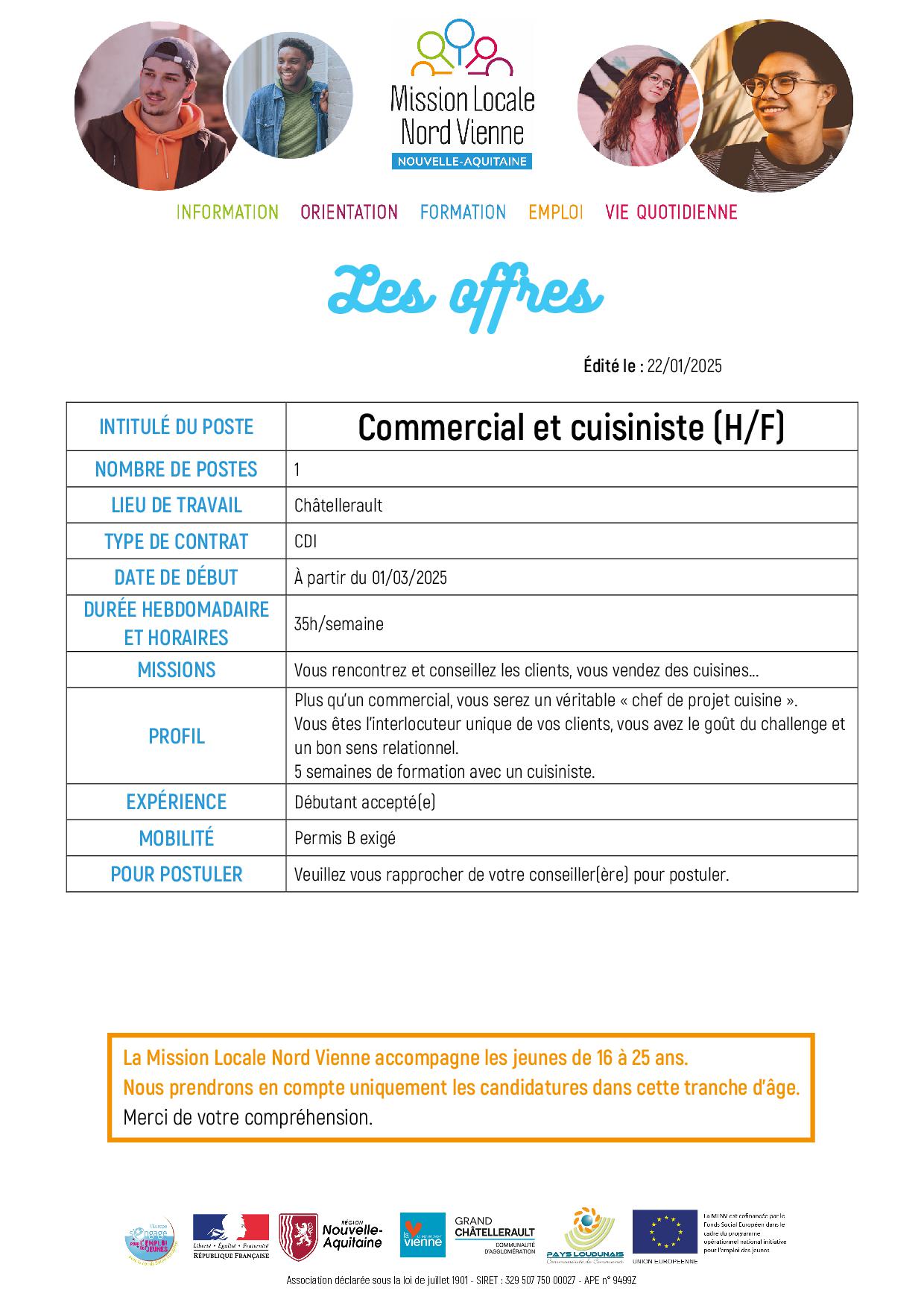 Commercial et cuisiniste (H/F)