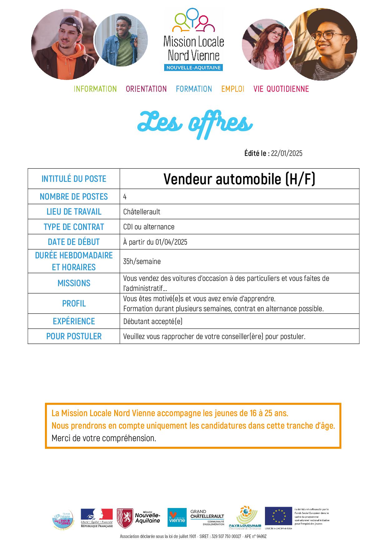 Vendeur automobile (H/F)