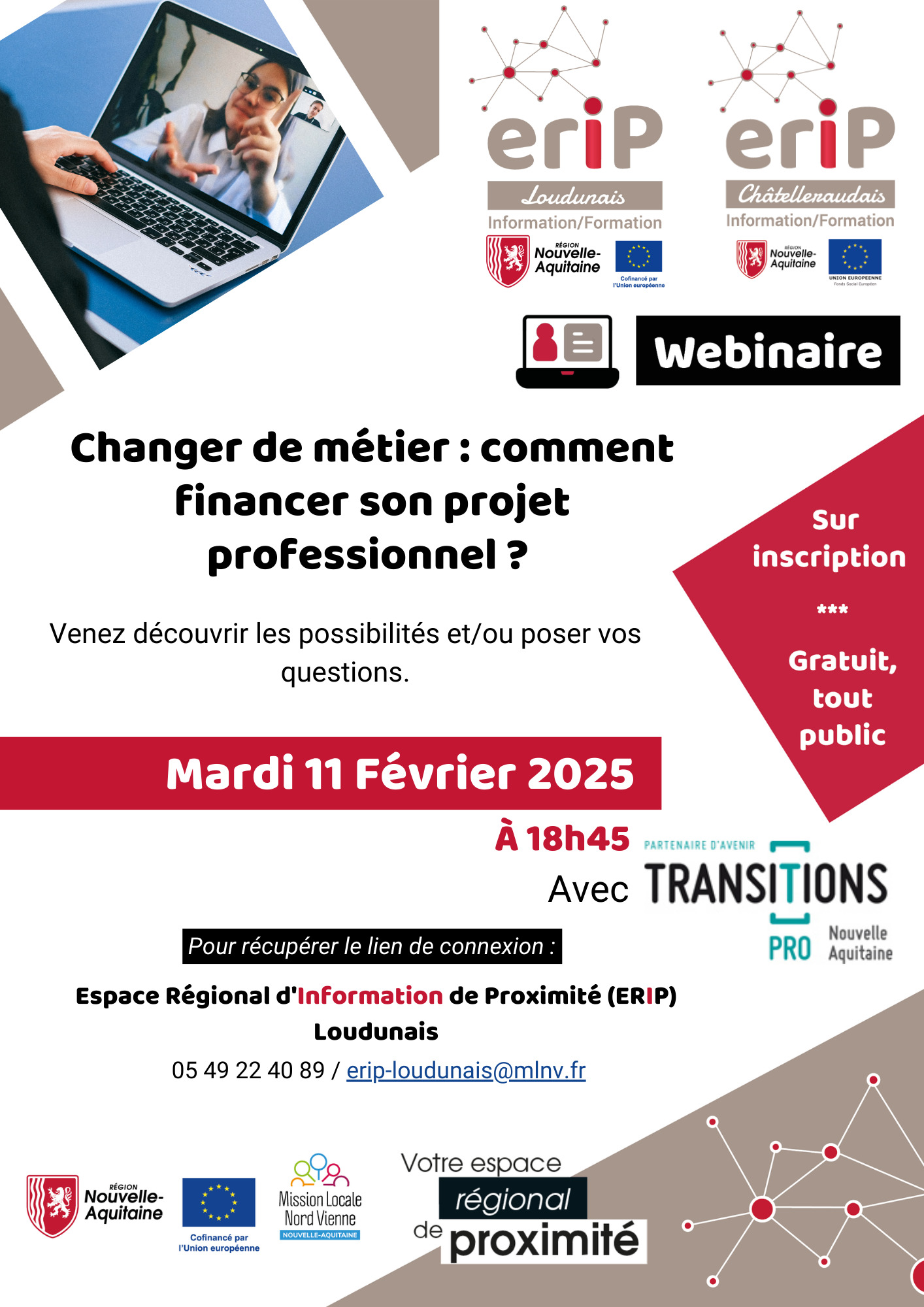 WÉBINAIRE CHANGER DE MÉTIER : COMMENT FINANCER SON PROJET PROFESSIONNEL ?